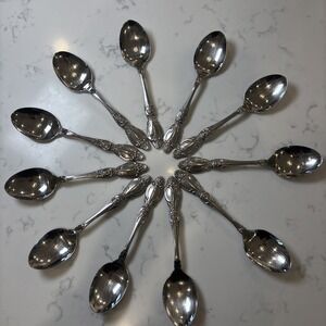 Oneida Stainless Flatware - FREDERICK II Table/Dinnerspoons Set of 11 - USA